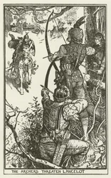 Die Bogenschützen bedrohen Lancelot